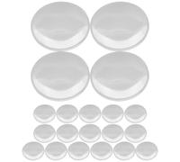 Hemobllo Optical 3D Lens for Magnifier, 42mm Diameter Double Convex Lenses, 68mm Lengths Biconvex, Magnifying Glass Optical 20Pcs