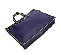 Hemobllo Oxford Cloth File Organizer with Dual Zipper Portable Document Storage Pouch for Men and Women Wear Resistant Folder with Pockets for Office School and Travel Use