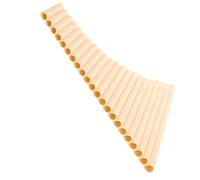 Hemobllo Pan Flute Handcrafted Traditional Chinese Wind Instrument Ivory White 22 Pipes G Key for Professional Use and Music Practice