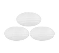 Hemobllo Paper Lampshades Paper Lantern Shade Set Large for Ceiling Lights Foldable 3pcs Oval Shape Designed to Protect Eyes Soften Light for Home and Bedroom Decoration