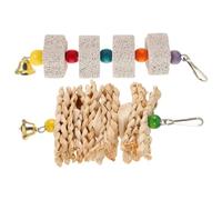 Hemobllo parrot chewing Parrot Chewing for Pet Birds Teeth Grinding Hanging Wear Resistant 2Pcs Suitable for Parrots and African Grey Birds
