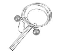 Hemobllo Parrot Chewing Stainless Steel Bird Bell String Pendant Hanging Cage for Large Birds with Rattle Bells and Sturdy Steel Ring for Cage Enrichment