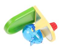 Hemobllo Parrot Food Leakage Lightweight Exercise Training for Birds Made of Metal and Plastic, Simple Structure for Cockatiels, Budgies, Conures and Love Birds Random Color