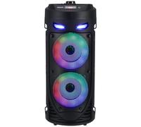 Hemobllo Party Speaker with Microphone, Large Portable Bluetooth Speaker with RGB Lights & Remote, Loud Stereo Wireless Speakers Bluetooth for Home Karaoke Outdoors, Shoulder Strap Included