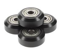 Hemobllo Passive round Pulley Wheels Stable Performance 4pcs for 3d Printer, Metal Roller Wheels with Metal 625zz Bearings, Hard and Wear-resistant for 20 Profile Engraving Machines