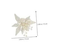 Hemobllo Pearl Crystal Shoe Buckles Decorative Flower Shaped Clips for Wedding Bride Shoes for Parties and Street Photos