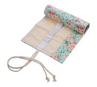 Hemobllo Pencil Roll up Bag Space-Saving Design Large Capacity Canvas with Wear and Break Resistance Portable Multifunction Pencil Case Organizer for Writing and Drawing
