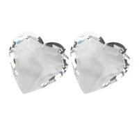 Hemobllo Pendant and No Fading Heart-shaped Crystal 2pcs Hanging 45mm Ornaments Portable for Window and Door Decor for Wedding Party and Tree Decoration