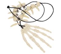 Hemobllo Pendant Necklace Lightweight and Easy to Carry Halloween Resin Skull Bone Necklace Unique Creepy Chic Design for Women and Men for Halloween Party Costume Accessories
