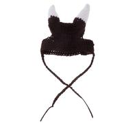 Hemobllo Pet Cat Hat with Comfortable Fit and Yarn Material Featuring Cute Viking Pirate Horn Design for Cats and Dogs, for Parties and Photo Shoots with Versatile Use