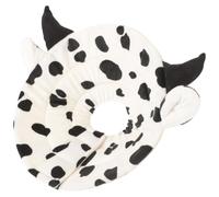 Hemobllo Pet Collar Anti-lick Cone Collar for Cats and Dogs, Plush and Pp Cotton Material, Easy to Put and Take, Adorable Cow Shape Design Suitable for Photo Shoots and Fun Party