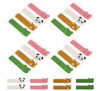 Hemobllo Pet Neon Fluorescent Animal Page Tabs Sticky Index Labels 6pcs Colorful Paper Marking Stickers for Student Book Annotation and Office Organization