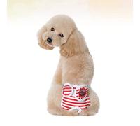 Hemobllo Pet Physiological Pants for Female Dogs Adjustable Stripe Pattern Dog Diaper Comfortable Reusable Sanitary Red Xxl for Period and Home Cleanliness