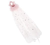 Hemobllo Pet Wedding Crown Veil for Dogs and Cats Lightweight Soft Gauze Decorative Accessory for Parties Birthdays and Festive Celebrations Enhances Elegance and Charm