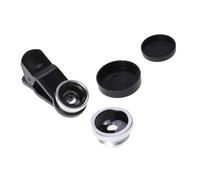 Hemobllo Phone Camera Lens - 3 in 1 Phone Camera Lens Kit 0.67 Lens Macro Lens 180 Degree Fisheye Lens Universal Clip On Phone Lens Kit for Most Smartphones (Silver)