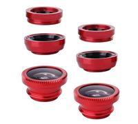 Hemobllo Phone Camera Lens Kit Featuring Distorting Mirror Effect 2 Sets Metal Clip-on Mobile Phone Lens with Wide Angle and Macro Lenses and 180 Degree Fisheye for Architecture
