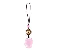 Hemobllo Phone Charm Pendant - Cell Phone Strap Cute Fox Lanyard Charm Key Chain Car Key Purse Pendant Hanging Pendants Decor, Pink