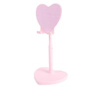 Hemobllo Phone Stand Holder Multiangle Adjustable Heart Shaped Rotating Compact Abs and Metal Desktop Phone and Tablet Holder with Cute Fashionable Design for Desk and Office