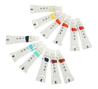 Hemobllo Pigment Set for Traditional Chinese Drawing Landscape Ink 12 Vibrant Colours 5Ml Each Portable Artistic Use