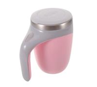 Hemobllo Pink Coffee Mug with Lid Handle, Automatic Stainless Steel Cup | Double Wall Insulation, Leak-resistant Design, Quiet Mixer, Suitable for Cereal, Tea, Milk, Office, Car Holders