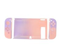 Hemobllo Pink Purple Gradient Anti-fall Protective Case Compatible with Handheld Gaming Console for Travel and Protection