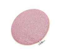 Hemobllo Pink round Fabric Jewelry Organizer with Bamboo Frame, Wall-mounted Brooch and Earring Display Stand, Delicate Jewelry Storage Rack for Home Accessories