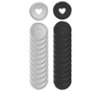 Hemobllo Planners Binding Tool Heart Binder Disc 24Pcs Frosted Round Binding Buckles Multi-Purpose Loose-Leaf Disc Clips for Notebook DIY Scrapbooking Office Supplies