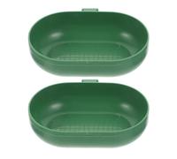 Hemobllo Plastic Bird Bath Tub for Canaries and Love Birds and with Hook Design 2pcs Multifunctional Pet Bath Basin Suitable for Net Cages and Bathtubs