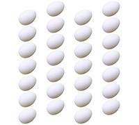 Hemobllo Plastic Fake Pigeon Eggs White Solid 28pcs Imitation Eggs, Easy to Carry Bird Breeding Accessories for Incubation and DIY Decorative Use for Nest Tricking