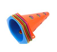 Hemobllo Plastic Football Agility Cones 6Pcs 23Cm Sports Training Markers for Boys and Soccer and Dog Coaching