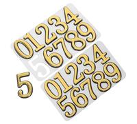 Hemobllo Plastic Gold House Number Stickers 2 Sets Self-Adhesive Outdoor Address Decals for Mailbox Door and Trash Can Weather Resistant Numbers for Apartment