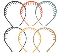 Hemobllo Plastic Hairbands and Moderate Weight 6pcs with Teeth Shape Design, Comfortable Wearing Experience for Fixing Loose Hair during Dances or Daily Life