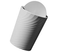 Hemobllo Plastic Household Trash Can with Swing Lid and Press Top, 12l Storage Container for Home and Bedroom, Simple Design Garbage Bin for Easy Rubbish Disposal
