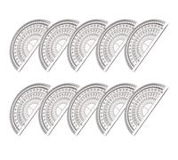Hemobllo Plastic Protractors Portable Digital Protractor Ruler 10pcs for Angle Measurement Angle Tool, Suitable for Office and Classroom Use by Teachers and Students