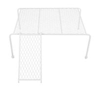 Hemobllo Platform Birds for Little, and Strong Stable Rutin Chicken in White Iron Rack with Ladder Design to Develop Balance and Coordination Small Pets