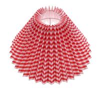 Hemobllo Pleated Red Check Cloth Lampshade E27 Lamp Cover for Table and Wall Lights Fabric Light Shade Bedside Lamp Accessory Classic Grid Pattern