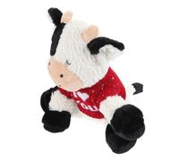 Hemobllo Plush Cow Doll Soft Sitting Cartoon Design Decorative Plush for Boys Comfortable Touch No Shedding Material