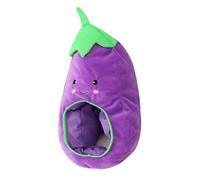 Hemobllo Plush Eggplant Hat Headwear for Carnival and Masquerade, Easy to Take and Not Easy to Drop, Purple Colour, Adorable and Fashionable Party Cosplay Accessory
