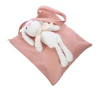 Hemobllo Plush Rabbit Shoulder Bag Large Capacity Tote Bag for Women with Warm Soft Fabric, Pink Handbag Pouch Suitable for Daily Use and Cosmetic Storage