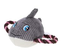 Hemobllo Plush Squeaky Dog for Small and Medium Dogs Shark Shape Chew for Teeth Cleaning and Interactive Play Soft Sturdy Pet for Puppies