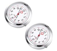 Hemobllo Pocket Watch Dial, Clip On Watch Lapel Pin Dial, Care Supplies for Doctors Health Care Employees 2 Pieces