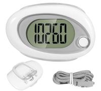 Hemobllo Portable 3d Step Counter Pedometer Clip with Large Screen, Silent Design, Lightweight Plastic Walking Counter Suitable for Outdoor Hiking and Seniors