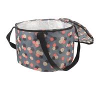 Hemobllo Portable Foot Bath Foldable Nylon Foot Soak Tub Large Capacity Flower Pattern for Home