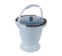 Hemobllo Portable Home Care Bedpan with Handle, Leak-Proof Blue Plastic Urinal for Adults, Unisex Design for Travel and Car Emergency Use, Suitable for Seniors and Disabled Users