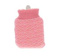 Hemobllo Portable Hot Water Injection Bag Small Pink Hand Warmer Pouch for Home Use Soft Silicone Heat Pack for Hands Feet and Abdomen Warmth