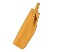 Hemobllo Portable Leather Wine Bag with Practical Design and Sturdy Material, Yellow Wine Bottle Holder Tote for Packaging and Travel Storage
