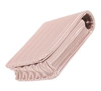 Hemobllo Portable Mini Lipstick Case with Mirror, Pu Leather Cosmetic Pouch, Button Closure Design, Easy to Carry Tiny Makeup Bag for Purse