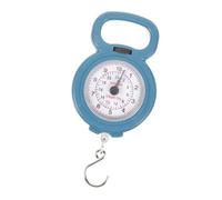 Hemobllo Portable Small Hanging Scale with Curved Hook for Accurate Weighing Compact Mechanical Dial Scale for Kitchen Fishing Luggage and Travel Use Random Color