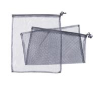 Hemobllo Portable Storage Bags with Handle 10 Pcs for Bath Products Black Mesh Fabric Material Toiletry Bags Lightweight and Quick-Dry, for Swimming Pool and Travel Use