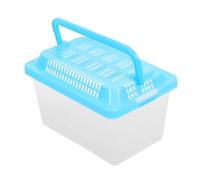 Hemobllo Portable Transparent Pet Hamster Box for Turtle Fish Reptiles with Durable PP Material Easy to Clean Breeding Case for Domestic Pets and Animal Transport